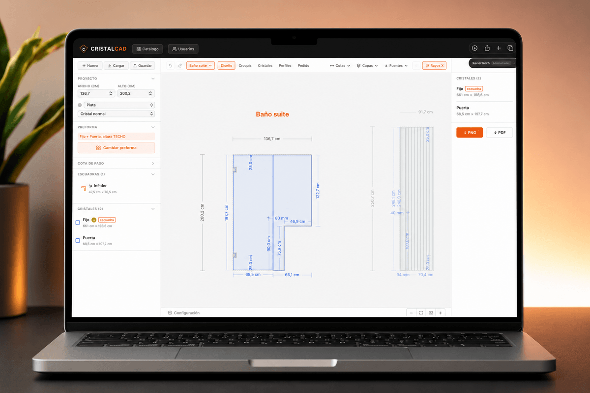 Captura del configurador CRISTALCAD